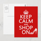 Kalm houden en winkelen - alle kleuren briefkaart (Voorkant / Achterkant)