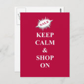 kalm houden en winkelen briefkaart (Voorkant / Achterkant)