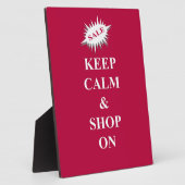 kalm houden en winkelen fotoplaat (Zijkant)