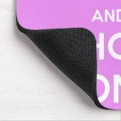 Kalm houden en winkelen in roze muismat (Hoek)