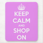 Kalm houden en winkelen in roze muismat (Voorkant)