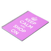 Kalm houden en winkelen in roze notitieboek (Linkerzijde)