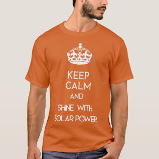Kalm houden en winkelen met zonne-energie t-shirt