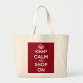 Kalm houden en winkelen op Canvas tassen (Voorkant)