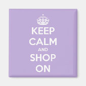 Kalm houden en winkelen op lavender magneet (Voorkant)