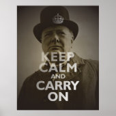 Kalm houden en winston Churchill meenemen Poster (Voorkant)