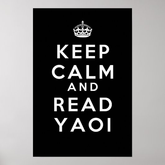 Kalm houden en Yaoi lezen Poster (Voorkant)