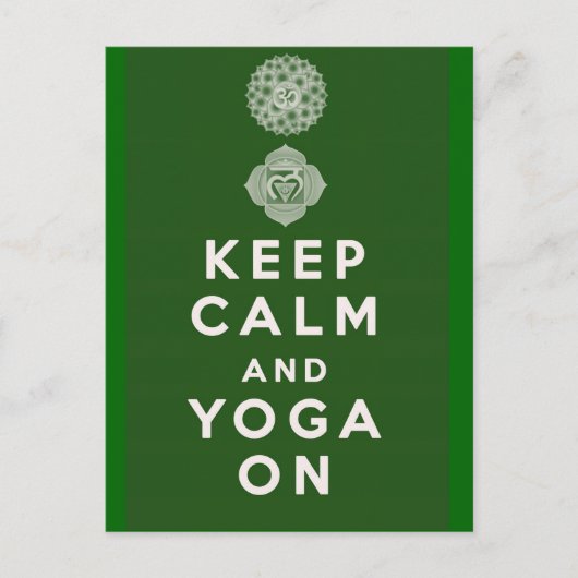 Kalm houden en Yoga aan Briefkaart (Voorkant)