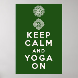 Kalm houden en Yoga aan Poster