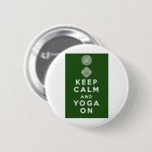Kalm houden en Yoga aan Ronde Button 5,7 Cm (Voorkant /achterkant)