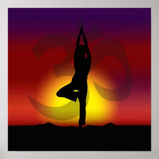 kalm houden en yoga in poster houden (Voorkant)