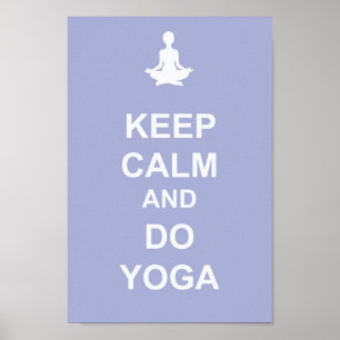 Kalm houden en Yoga Poster doen