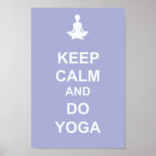 Kalm houden en Yoga Poster doen (Voorkant)