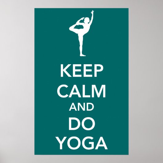 Kalm houden en Yoga Poster doen (Voorkant)
