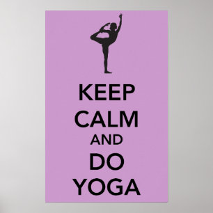 Kalm houden en Yoga Poster doen