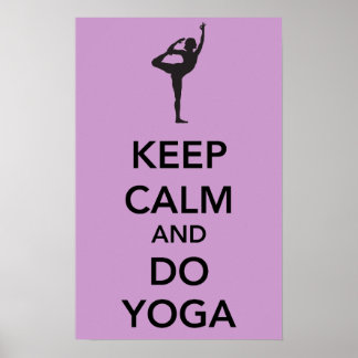 Kalm houden en Yoga Poster doen