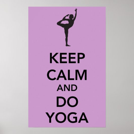 Kalm houden en Yoga Poster doen (Voorkant)