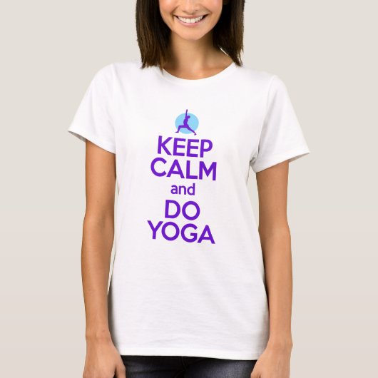 Kalm houden en Yoga (vrouwen) T-shirt (Voorkant)
