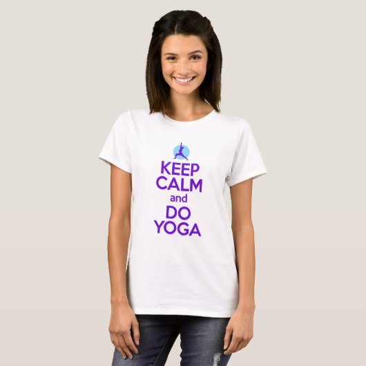 Kalm houden en Yoga (vrouwen) T-shirt (Voorkant volledig)