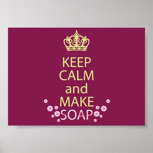 Kalm houden en zeep poster maken (Voorkant)