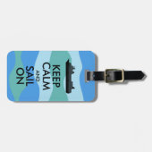 Kalm houden en zeilen bij cruise Ship Custom Bagagelabel (Voorkant horizontaal)