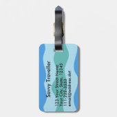 Kalm houden en zeilen bij cruise Ship Custom Bagagelabel (Achterkant verticaal)