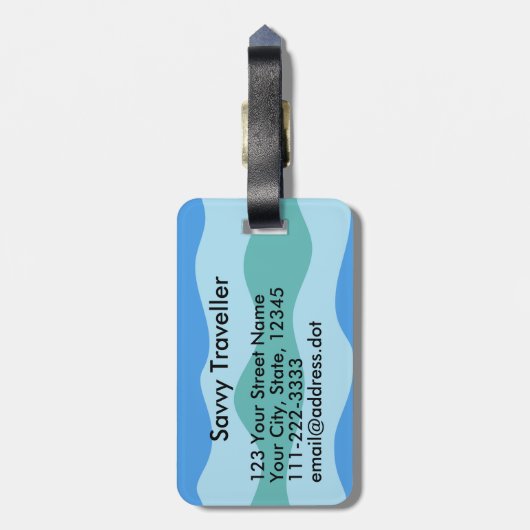 Kalm houden en zeilen bij cruise Ship Custom Bagagelabel (Achterkant verticaal)