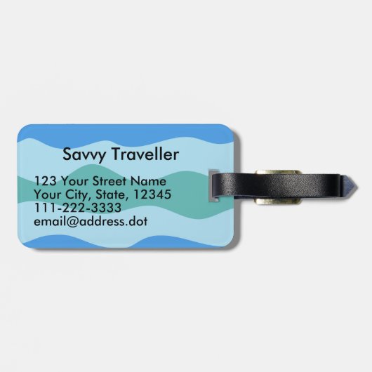 Kalm houden en zeilen bij cruise Ship Custom Bagagelabel (Achterkant horizontaal)