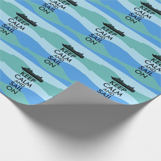 Kalm houden en zeilen bij cruise Ship Custom Cadeaupapier (Hoek)