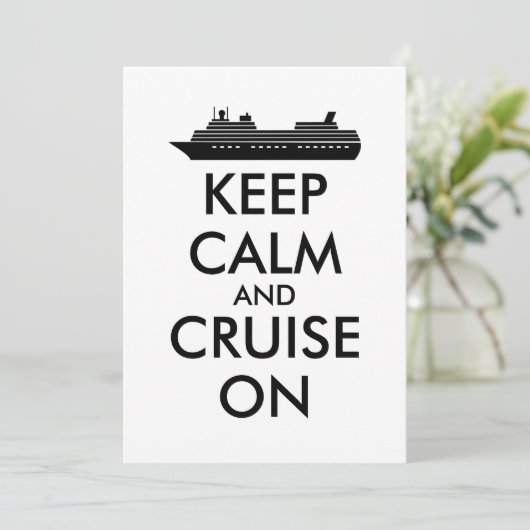 Kalm houden en zeilen bij cruise Ship Custom Kaart (Staand voorkant)