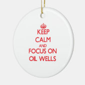 Kalm houden en zich richten op olielozingen keramisch ornament (Links)