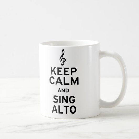 Kalm houden en Zing Alto Koffiemok (Rechts)