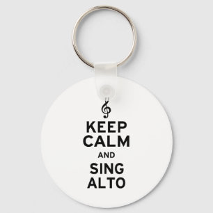 Kalm houden en Zing Alto Sleutelhanger