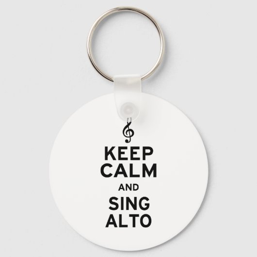 Kalm houden en Zing Alto Sleutelhanger (Voorkant)