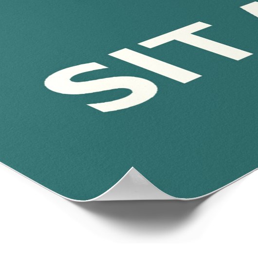 kalm houden en zitten terwijl Aqua Poster (Hoek)