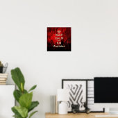 Kalm houden en zombie doden poster (Thuiskantoor)
