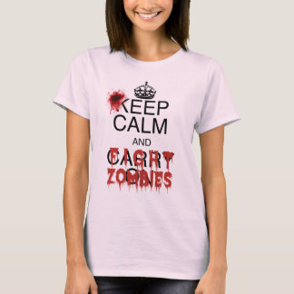 Kalm houden en Zombies bestrijden T-shirt