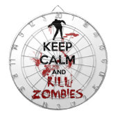 Kalm houden en Zombies doden Dartbord (Voorkant)