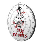 Kalm houden en Zombies doden Dartbord (Voorkant Rechts)