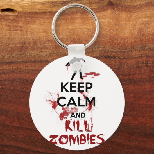 Kalm houden en Zombies doden Sleutelhanger (Voorkant)