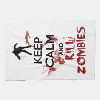 Kalm houden en Zombies doden Theedoek