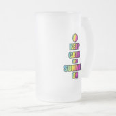 Kalm houden en zomer aan matglas bierpul (Voorkant rechts)