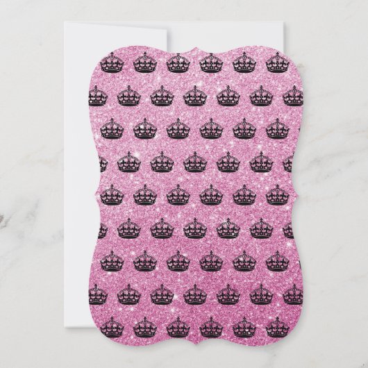 Kalm houden Glitter Milestone Birthday Party nodig Kaart (Achterkant)