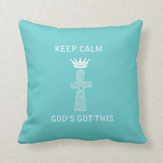 Kalm houden, God Pillow Kussen
