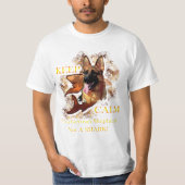 Kalm houden, het is een duitse herder, geen haai t-shirt (Voorkant)