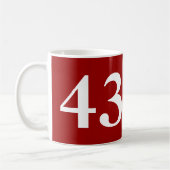 Kalm houden Het is maar een nummer 43e verjaardag  Koffiemok (Links)