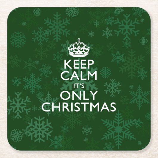 Kalm houden Het is maar Kerstmis. Kartonnen Onderzetters (Voorkant)