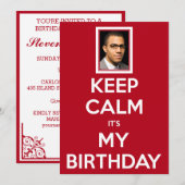 Kalm houden Het is mijn verjaardag Kaart (Voorkant / Achterkant)