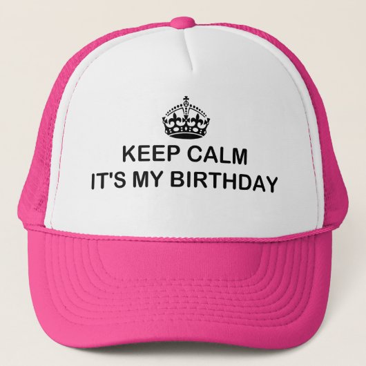 kalm houden het is mijn verjaardag pet baseball /  (Voorkant)