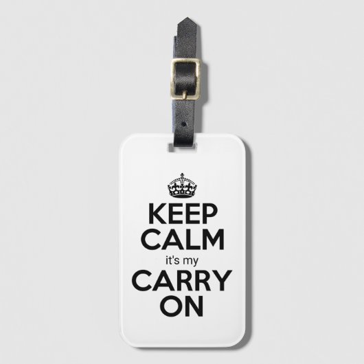Kalm houden... het is m'n draai. bagagelabel (Voorkant (verticaal))